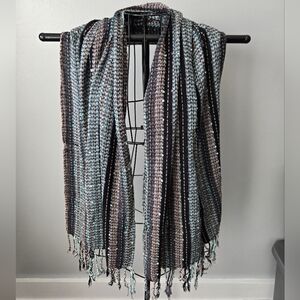 Striped Dark Boho Whimsigoth Soft Scarf Wrap Y2K Aesthetic